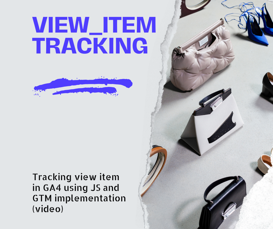 Screenshot of a WooCommerce product tracking setup using JavaScript and Google Tag Manager for GA4 view_item event.