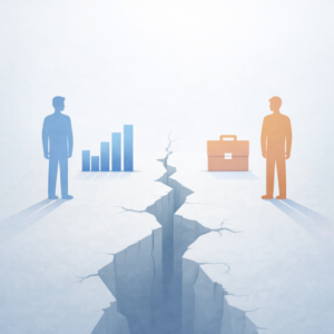 Illustration showing the challenge of communicating bad data and maintaining trust in analytics